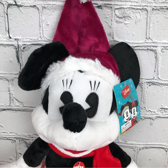 Disney Mickey Mouse & Minnie Mouse Collectible Christmas Plush Toys With Sound - Picture 7 of 10